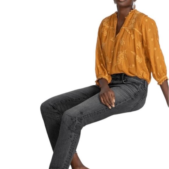 JOHNNY WAS Maureen Boyfriend Jean in Black Size 25
